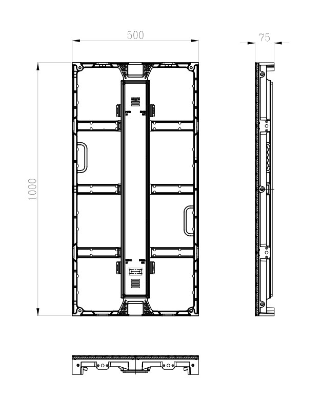 Miete SMD2121 RGB führte Anzeige 500 x 1000mm der ultra dünne LED Schirm P4.81 P6.25
