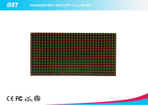 16 x 32 punktiert 10mm Pixel-Neigungs-das 1R1G geführte Anzeigen-Moduldoppelfarbe1/4 Scan-Fahren