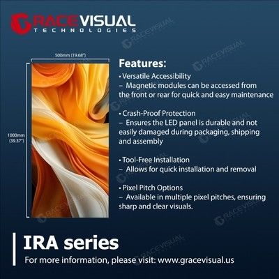 IRA Series P3.9 Professional Rental LED Display System - 600 Nits Brightness | 7680Hz Refresh Rate | 500×1000mm Modular Design for Indoor Applications