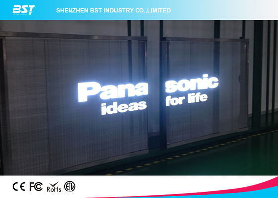 Winddichte Außenvermietung Transparenter LED-Bildschirm Pixel-Pitch 10mm Led-Display
