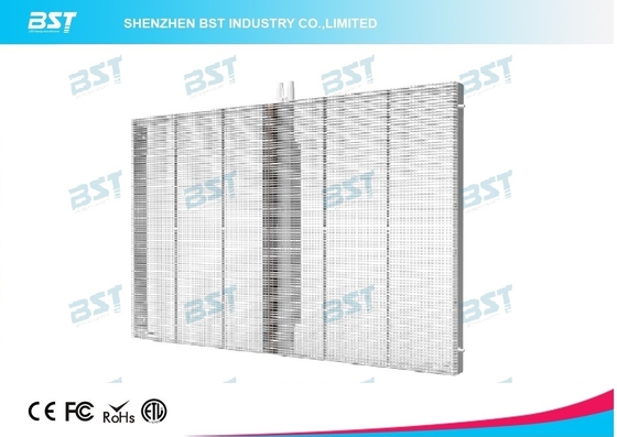 P5mm Transparent LED-Bildschirm, Flexibles Glas Werbe-LED-Bildschirm unterschiedliche Form