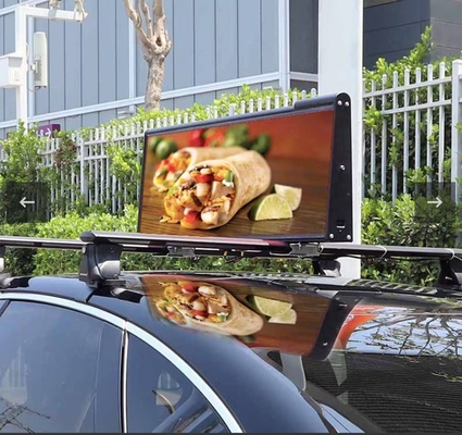 Full Color 4G Wireless P3 Taxi Top Bildschirme 40000 Pixel pro Quadratmeter Wasserdicht IP65 OEM