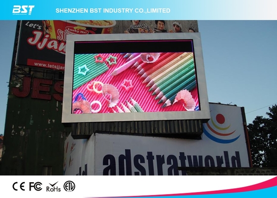 Hochfrischungsrate 6mm Pixel Pitch Vollfarbe Außen-LED-Display für dynamische Werbung