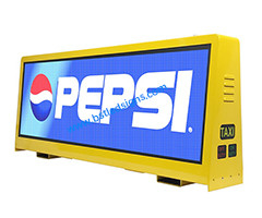 Wasserdichtes kleines Auto-Taxi-Dach Werbe-LED-Display 960mm X 320mm Taxi-Ober-LED-Bildschirm