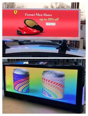 Full Color P2.5 Taxi Top LED Display Outdoor Hochhelligkeit 3000nits LED Bildschirm Tag und Nacht