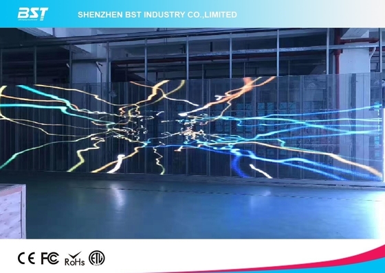 Leichtgewichts-LED-transparentes Mesh-Bildschirm P10 Vollfarbbildschirm für eine schnelle Installation