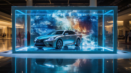 P3.9-7.8 Transparentes LED-Display für den Außenbereich mit 32768px/m2 Pixeldichte und 9 kg Gewicht pro Panel