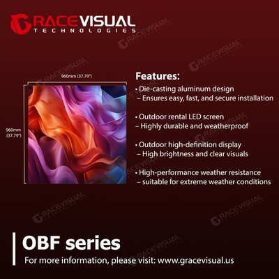 OBF-Serie HD Werbe-LED-Display schlankes und stilvolles Druckgussdesign, unterstützt vollständigen Frontservice