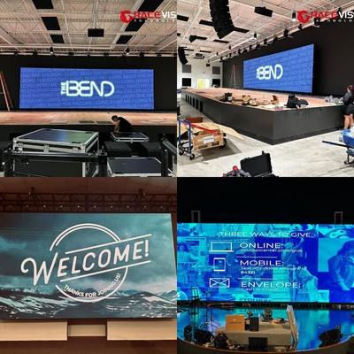 3.91mm Physischer Tonhöhe ORC Vermietung LED-Display mit 7680hz hoher Erfrischungsrate und A5s Empfangskarte 500X1000mm