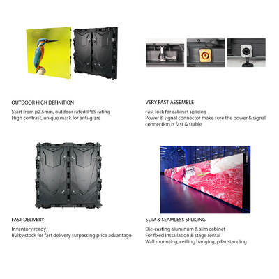 OBR-Serie Werbe-LED-Display Druckguss-Aluminium-Panel 3820hz 5000nits Helligkeit für Außenschilder und Plakate