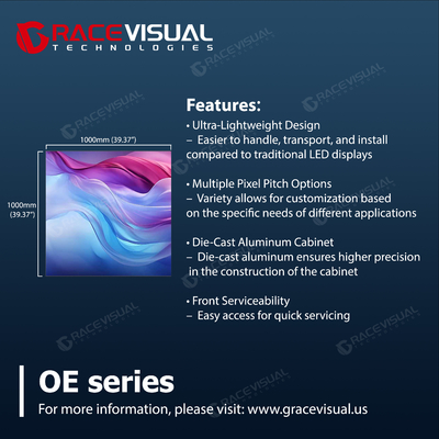 Front-Service-LED-Display 23,5 kg Panel Mehrfach-Pixel-Spitzen Druckguss-Aluminium-Schrank Hohe Helligkeit IP65/IP54 Bewertung