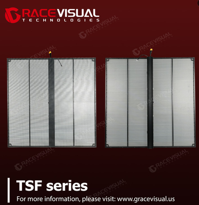 Transparente LED-Bildschirm der TSF-Serie für die Anzeige von hochauflösenden Inhalten