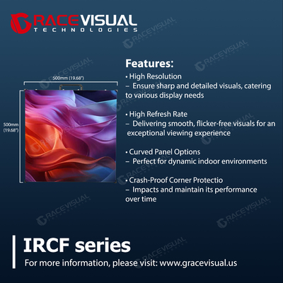 IRCF-Serie Indoor Flexible LED-Display-Panels 7680Hz Auffrischungsrate ♪ Soft Module für gebogene und kreative Installationen