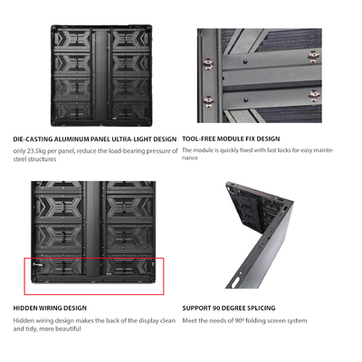 Ultraleichtgewichtige LED-Anzeige mit höherer Präzision Druckguss-Aluminiumplattenmaterial 3840hz Erneuerungsrate in der OE-Serie