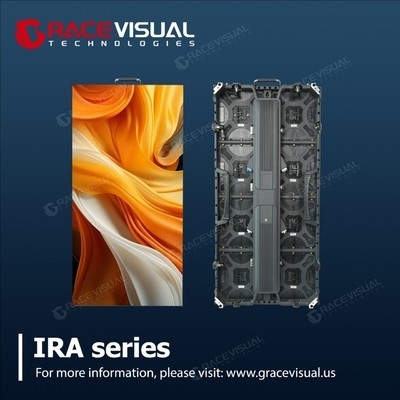 Die IRA-Serie P3.91 Indoor Rental LED Display ist für Bühnen und Veranstaltungen konzipiert und verfügt über einen 500×1000mm-Full-Colour-Bildschirm mit einer ultra-hohen Erfrischungsrate von 7680Hz für kristallklare, flackernde Bilder