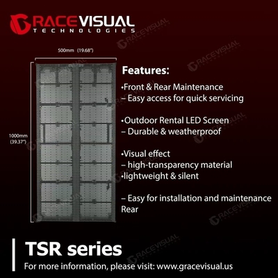 Transparente LED-Anzeige der TSR-Serie hohe Transparenz, atemberaubende Visualisierung und unübertroffene Interaktivität
