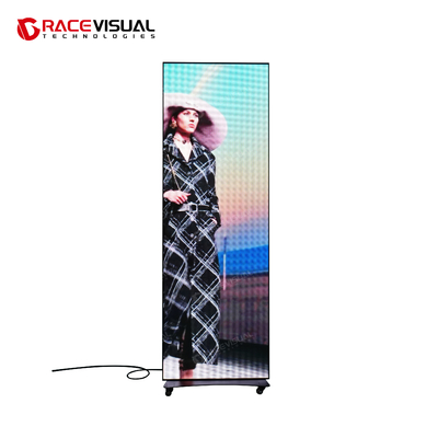 Iposter LED Display Screen             35kg Leichtgewicht, 1,2   2.5 mm Pixel Pitch, Mobile & Cloud Control, schlankes Design, mehrere Montagemöglichkeiten mit Rädern, Basis & Hanging Ring