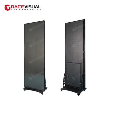 Premium-P2.5 Indoor-LED-Poster ️ 640×1920mm Ultra-Dünnbildschirm mit 16-Bit-Farbe, 7680Hz-Erneuerung und Mobilstand für elegante digitale Beschilderung