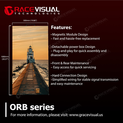 ORB-Serie Outdoor Rental LED-Display Erhältlich in 2,6mm 2,9mm 3,9mm und 4,8mm Pixel Pitch mit hoher Helligkeit 4500nits und glatter 7680Hz-Erneuerung