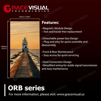 ORB Serie P3.91 Premium Outdoor Rental LED Display - Elite Leistung mit 4500 Nits hoher Helligkeit | 7680 Hz ultra-glatte Refresh-Technologie | 500×1000 mm robustes modulares System