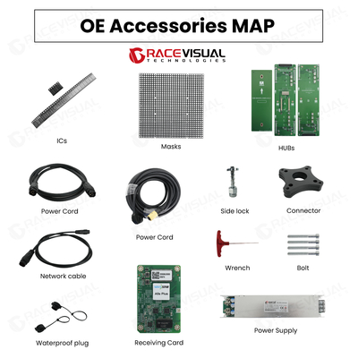 OE Serie 5000nits Outdoor LED Display IP65 Front Service 23.5kg
