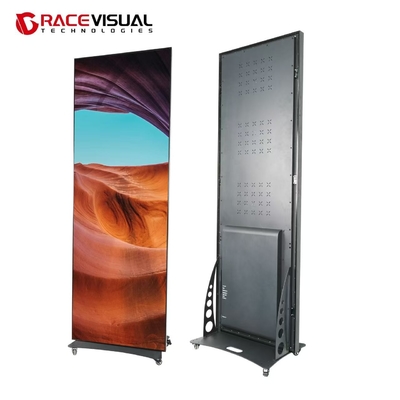 3840hz hohe Erfrischungsrate Lichtgewicht Innenraum Vollfarbe LED Poster Bildschirm 48kg/Stück Mit Rädern Totem
