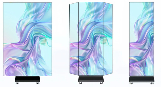 Dreifach faltbares LED-Poster-Display: Tragbar, nahtlos & brillant